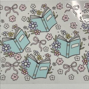 Books & Flowers Cup Decal (24)